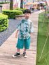 G.duck童裝漢服男童夏季套裝新中式唐裝兒童新款男孩古裝表演服中國風(fēng) 綠色中式山水a(chǎn)oeegqc 120碼建議5~6歲【110-120】cm 曬單實(shí)拍圖