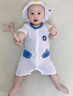 G.duck嬰兒連體衣夏季薄款男寶寶可愛(ài)哈衣爬服新生兒衣服超萌夏裝外出服 獅子半袖連體  藍色 73cm 建議3-6個(gè)月左右 曬單實(shí)拍圖