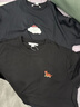 UR秋季新款男裝休閑趣味刺繡寬松短袖T恤UUY450004 黑色 S 曬單實(shí)拍圖