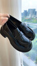 達芙妮休閑深口單鞋樂(lè )福鞋春季新款厚底英倫風(fēng)小皮鞋通勤鞋JK制服女單鞋 黑色 36 曬單實(shí)拍圖
