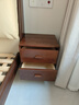 源氏木語(yǔ)實(shí)木床頭柜原木風(fēng)簡(jiǎn)約床邊柜家用橡木胡桃色臥室儲物柜0.4m京享家 曬單實(shí)拍圖