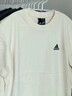 adidas情侶休閑純棉上衣圓領(lǐng)短袖T恤男女夏季阿迪達斯官方輕運動(dòng) 米白   S 曬單實(shí)拍圖