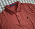 夢(mèng)特嬌（MONTAGUT）短袖polo衫男夏季純色絲光棉透氣亞麻抗皺商務(wù)T恤 桔色 2XL/54  曬單實(shí)拍圖