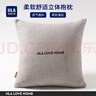 海瀾之家（HLA）棉麻抱枕靠枕輕奢超柔簡(jiǎn)約靠背墊客廳靠枕套含芯純色靠包沙發(fā)靠墊 簡(jiǎn)約 深空灰 枕套+枕芯【45*45cm】 曬單實(shí)拍圖