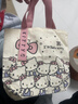 HelloKitty帆布包大容量通勤包包手提包時(shí)尚背包 粉色KT【帶飄帶】 曬單實(shí)拍圖