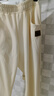 啄木鳥(niǎo)直筒褲子女百搭長(cháng)褲休閑高腰收腹顯瘦遮肉垂感休閑褲子 米白 XL 曬單實(shí)拍圖