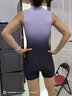 安踏連體泳衣女無(wú)袖平角專(zhuān)業(yè)訓練顯瘦競速漸變色溫泉游泳衣沙灘泳裝 漸變紫 L (160-170cm50-60kg) 曬單實(shí)拍圖