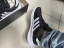 阿迪達斯（adidas）男鞋跑步鞋運動(dòng)鞋輕便減震防滑休閑鞋 黑/白 40.5 曬單實(shí)拍圖
