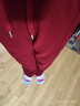 帛芮糯米彎刀褲女款2026年新款春款闊腿褲顯瘦休閑褲中線(xiàn)紅色香蕉褲子 曬單實(shí)拍圖