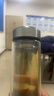 雙層玻璃杯簡(jiǎn)約水杯男家用耐高溫茶水分離玻璃杯大容量泡茶杯子 銀白色加厚450ml 曬單實(shí)拍圖