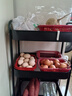 全品屋小推車(chē)置物架可移動(dòng)落地收納架家用零食廚房多層碳鋼帶輪架子四黑 曬單實(shí)拍圖