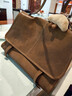 裘真【明星推薦】經(jīng)典hobo包植鞣牛皮腋下通勤休閑餃子女包 咖啡色-小號 小包/大包 曬單實(shí)拍圖
