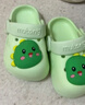 牧童兒童拖鞋夏男寶寶洞洞鞋軟底女童卡通洗澡嬰幼兒家居鞋奶龍綠170 曬單實(shí)拍圖