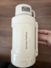 摩飛電器（Morphyrichards）電熱水壺便攜式燒水壺旅行熱水壺燒水杯真空保溫壺不銹鋼保溫瓶大容量戶(hù)外 MR6061 1L 椰奶白 曬單實(shí)拍圖