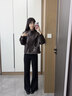 香影美拉德短款皮衣外套女2026春季新款酷颯風(fēng)機車(chē)pu立領(lǐng)寬松夾克 咖色 S 155/80A/85-95斤 曬單實(shí)拍圖
