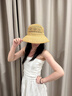 ELLE草帽女優(yōu)雅鏤空防曬遮陽(yáng)帽戶(hù)外海邊太陽(yáng)帽萊賽爾禮物送女友 曬單實(shí)拍圖