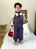 G.duck小黃鴨男童套裝春秋裝2026新款男孩運動(dòng)衣服兒童小少爺帥氣兩件套 紫色 120 （建議身高110cm  6-7歲）cm 曬單實(shí)拍圖