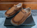 普步仕品牌頭層牛皮豆豆鞋男2026年新款一腳蹬休閑皮鞋商務(wù)真皮軟底男鞋 淺棕色 41 曬單實(shí)拍圖