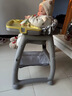 HUAERLE寶寶餐椅家用同款肯德基嬰兒餐椅可調高度吃飯餐桌多功能學(xué)坐椅子 豪華款【黃色餐盤(pán)+坐墊+輪子】 曬單實(shí)拍圖