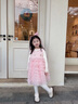 G.duck小黃鴨公主裙女童連衣裙春秋裝兒童裙子洋氣寶寶背心裙生日蓬蓬裙 粉色裙子+打底衫送頭飾 90 曬單實(shí)拍圖