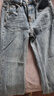 UR秋季新款女裝復古丹寧水洗貓須喇叭牛仔長(cháng)褲UYB850006 霧霾藍 27 曬單實(shí)拍圖
