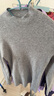 俞兆林（YUZHAOLIN）【無(wú)縫一體】半高領(lǐng)針織打底衫女秋冬新款內搭高級感毛衣上衣灰色 曬單實(shí)拍圖