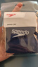 速比濤（Speedo）成人泳帽聚酯纖維純色游泳布帽入門(mén)款舒適不勒輕盈透氣 深藍色 曬單實(shí)拍圖