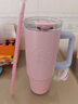 星巴克（Starbucks）經(jīng)典系列粉色款不銹鋼杯900ml冰霸杯咖啡杯吸管杯女神節禮物 曬單實(shí)拍圖