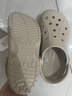 卡駱馳（CROCS）貝雅洞洞鞋男鞋女鞋輕便耐磨一腳蹬拖鞋休閑鞋百搭花園鞋|10126 卵石色-2V3 37 /38(230mm) 曬單實(shí)拍圖