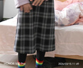 TERRE BLEUE復古格紋半身裙女2026春秋季新款修身氣質(zhì)包臀裙百搭保暖毛呢裙子 曬單實(shí)拍圖