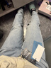 杰克·瓊斯（JACK&JONES）男裝春夏季牛仔褲百搭時(shí)尚貓須水洗潮流簡(jiǎn)約修身褲子225332093 E40淺牛仔藍 32 175 W32/L32 曬單實(shí)拍圖