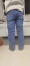 軒韃克牛仔褲男士春秋季韓版潮流寬松直筒褲子男款彈力百搭舒適休閑長(cháng)褲 磨白藍 31 (推薦體重120-130斤) 曬單實(shí)拍圖