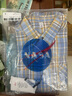 NASA MARVEL長(cháng)袖襯衫男秋冬季戶(hù)外美式潮流格子休閑寬松透氣情侶裝 卡其 M 曬單實(shí)拍圖