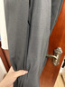 三彩【宋軼同款】2026春季新款通勤氣質(zhì)高腰西裝褲長(cháng)褲闊腿褲休閑M 深邃灰 XL 170/76A 170/76A 曬單實(shí)拍圖