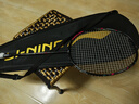 李寧（LI-NING）羽毛球拍雷霆小鋼炮全碳素進(jìn)攻型超輕高磅單拍黑色4U 已穿線(xiàn) 曬單實(shí)拍圖