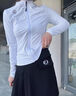 法勞格 品牌輕奢高爾夫服裝女外套秋冬新款速干防風(fēng)長(cháng)袖T恤外套短裙時(shí)尚 套裝（白色外套+黑色短裙褲） L 曬單實(shí)拍圖