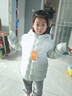 雪中飛兒童輕薄羽絨服2025新款男女童小孩冬裝童裝中大童輕薄羽絨外套 豆綠色 130 曬單實(shí)拍圖