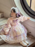 G.duck小黃鴨童裝洛麗塔公主裙女童連衣裙春秋季蝴蝶結生日禮服蓬蓬裙女 粉紫色 100 建議2~3歲（ 90-100cm） 曬單實(shí)拍圖