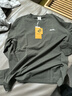 JEEP吉普長(cháng)袖T恤男春秋季寬松休閑上衣服男士圓領(lǐng)打底衫男裝 軍綠 XL 曬單實(shí)拍圖