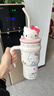 三麗鷗（SANRIO）凱蒂貓HelloKitty公仔冰霸保溫杯316不銹鋼帶吸管女生日禮物700ml 曬單實(shí)拍圖