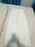 優(yōu)衣庫常規款女裝針織廓形長(cháng)褲/彎刀鐮刀褲子483722 482287 482287/01乳白色 L 曬單實(shí)拍圖