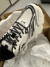 MLB官方運動(dòng)鞋女鞋子 春夏新款休閑鞋賽博老爹鞋網(wǎng)面跑步鞋3ASHWC36N 紐約洋基隊/米白色/SHWC3 38 (240mm) 曬單實(shí)拍圖