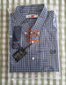 金利來(lái)襯衫男長(cháng)袖全棉透氣舒適基礎款格子襯衣SLT0060-LH152 寶藍 2XL  曬單實(shí)拍圖