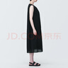 無(wú)印良品 MUJI 女式強捻無(wú)袖連衣裙女裝連身裙子夏季純棉全棉長(cháng)裙BC2JNC4S 黑色 S (155/80A) 曬單實(shí)拍圖