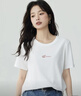 茵曼（INMAN）純棉舒適女裝logo繡花短袖t恤時(shí)尚百搭休閑2026夏季新品上衣 白色 M 曬單實(shí)拍圖