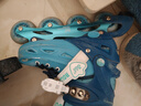 361°兒童輪滑鞋男童女童初學(xué)者溜冰鞋直排輪旱冰鞋八輪全閃 藍色 M碼 曬單實(shí)拍圖