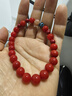 中國黃金（CHINA GOLD）好運蓮蓮天然南紅瑪瑙手串女蓮花手鏈馬年本命年情人節禮物送女友 鴻福采蓮南紅手串 曬單實(shí)拍圖