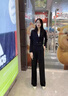 LEDP2026復古氣質(zhì)套裝女春秋新款個(gè)性短款小西裝外套+高腰顯瘦闊腿 黑色外套+長(cháng)褲 L 建議108-120斤 曬單實(shí)拍圖