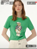 Teenie Weenie短袖T恤女夏裝印花圓領(lǐng)簡(jiǎn)約T恤上衣女 綠色 M (165) 曬單實(shí)拍圖