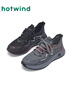 熱風(fēng)（Hotwind）男鞋2026年春季新款男士時(shí)尚休閑鞋運動(dòng)戶(hù)外厚底鞋黑色慢跑鞋 01黑色 41 曬單實(shí)拍圖